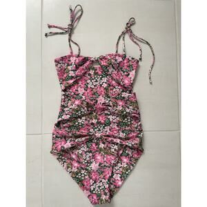 Aila Blue Swim One Piece Swimsuit Carmella Floral Beach Summer Swimwear